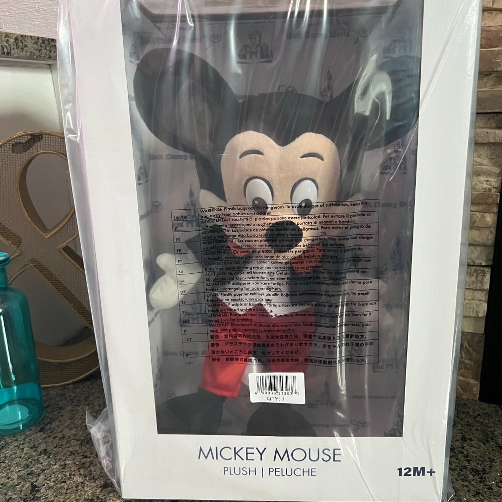 NIB DISNEY Mickey Mouse Retro Plush 50th Anniversary